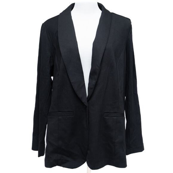 Eloquii Black Knit Ali Blazer Plus Size 18 - Picture 1 of 11